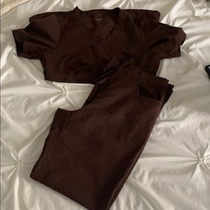 Brown Greys Anatomy Scrub Set